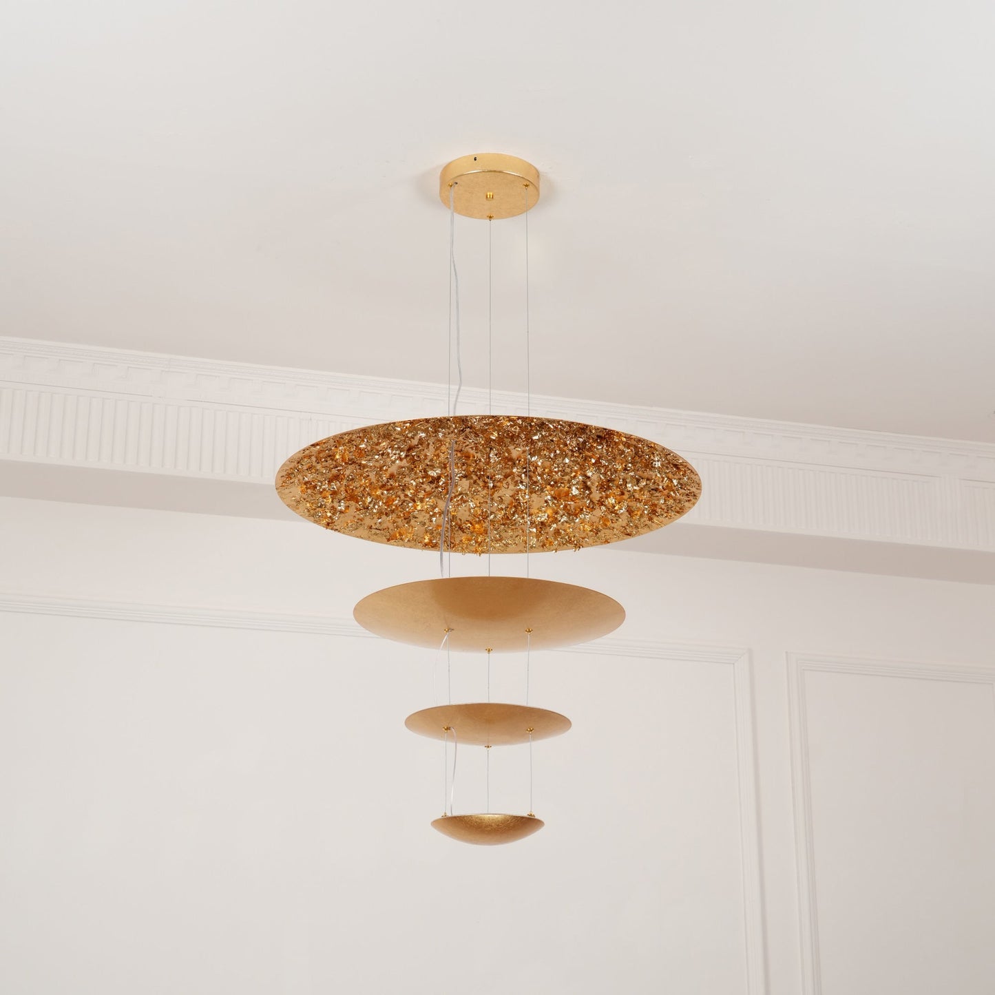 Industrial Machine Chandelier - Adjustable Height, Energy-Efficient LE