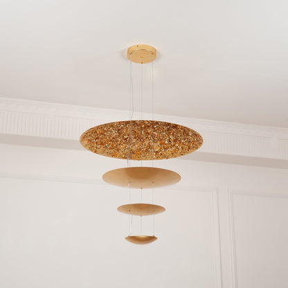 Industrial Machine Chandelier - Adjustable Height, Energy-Efficient LE