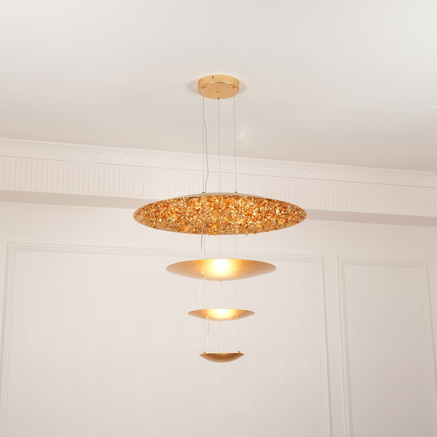 Industrial Machine Chandelier - Adjustable Height, Energy-Efficient LE