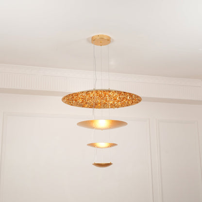 Industrial Machine Chandelier - Adjustable Height, Energy-Efficient LE