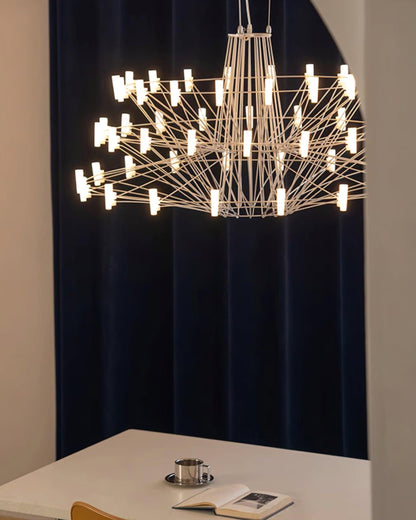 Sky Ballet Chandelier - Elegant Design with Adjustable Height & LED Li