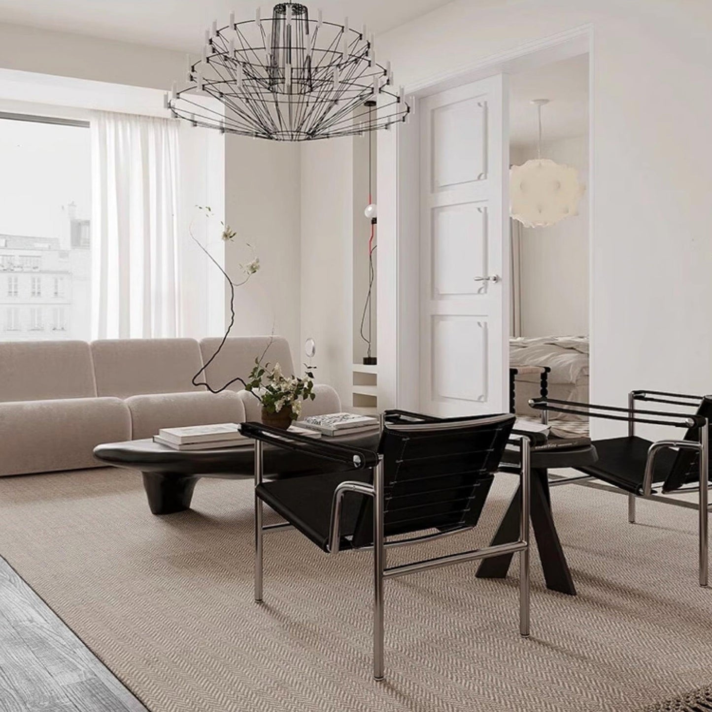 Sky Ballet Chandelier - Elegant Design with Adjustable Height & LED Li