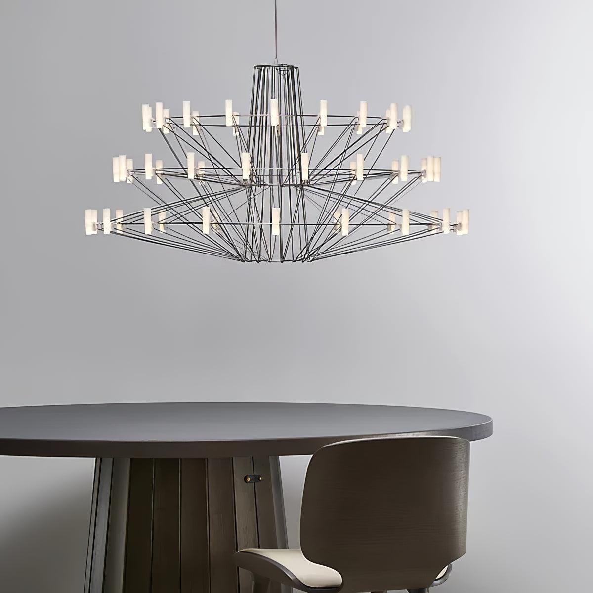 Sky Ballet Chandelier - Elegant Design with Adjustable Height & LED Li
