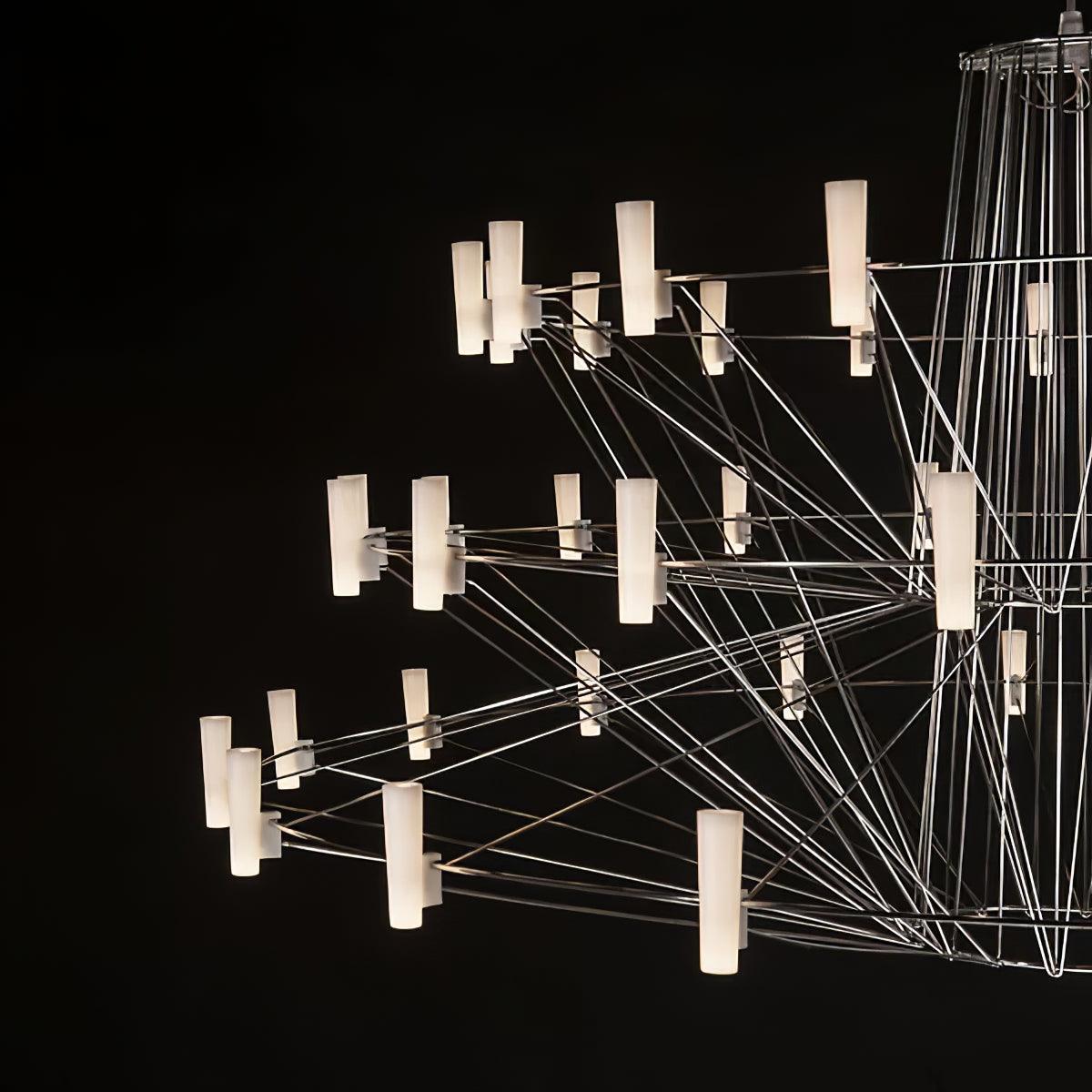 Sky Ballet Chandelier - Elegant Design with Adjustable Height & LED Li
