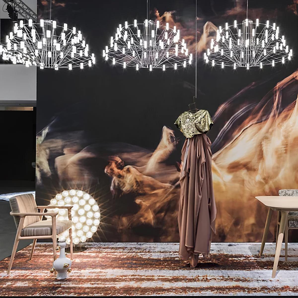 Sky Ballet Chandelier - Elegant Design with Adjustable Height & LED Li