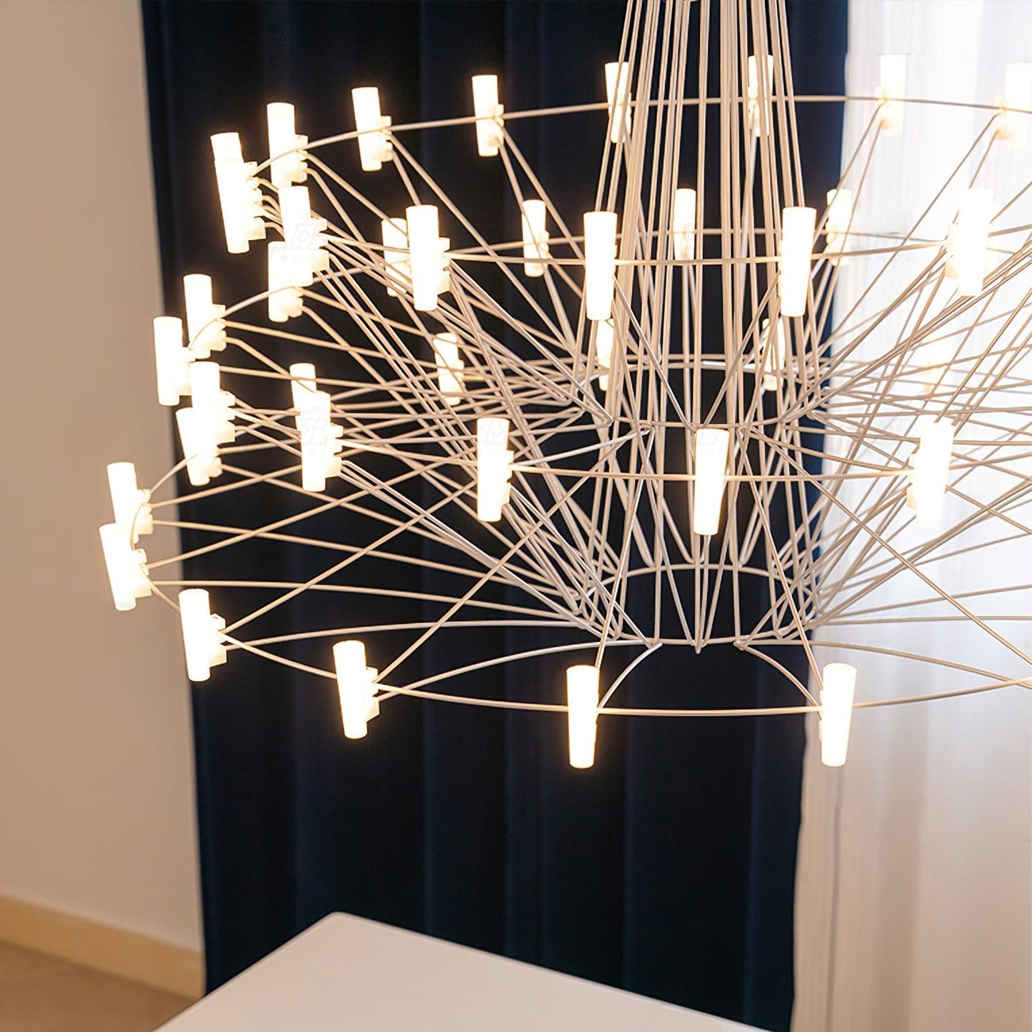 Sky Ballet Chandelier - Elegant Design with Adjustable Height & LED Li