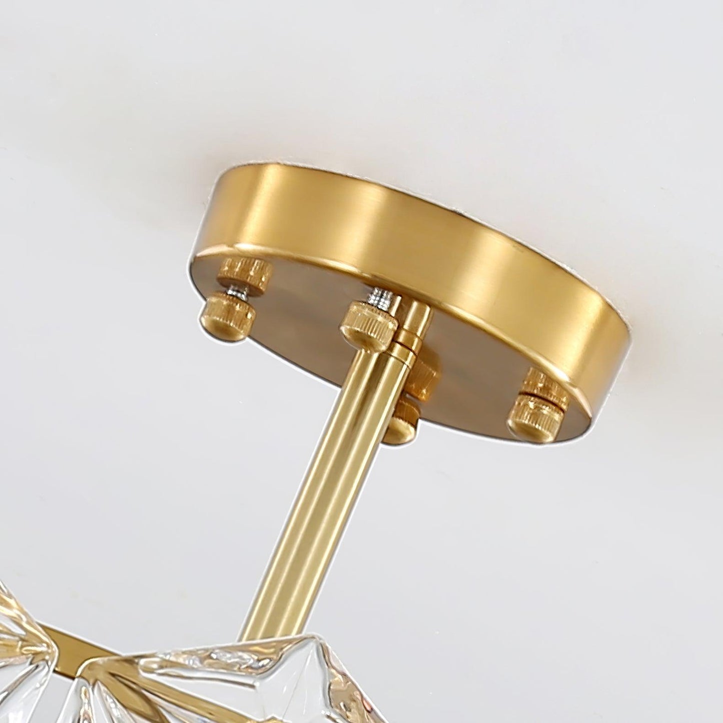 Elegant Snowflake Glass Chandelier - Dimmable, Energy Efficient Lighti
