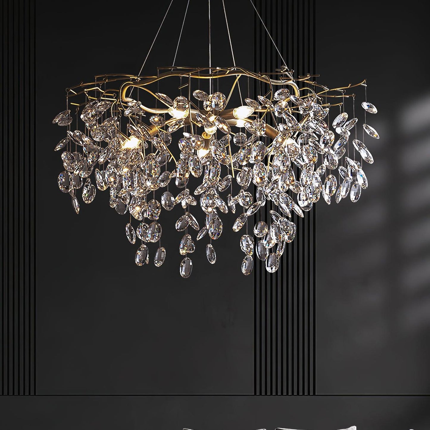 Sofia Crystal Chandeliers - Elegant Lighting with Adjustable Brightnes