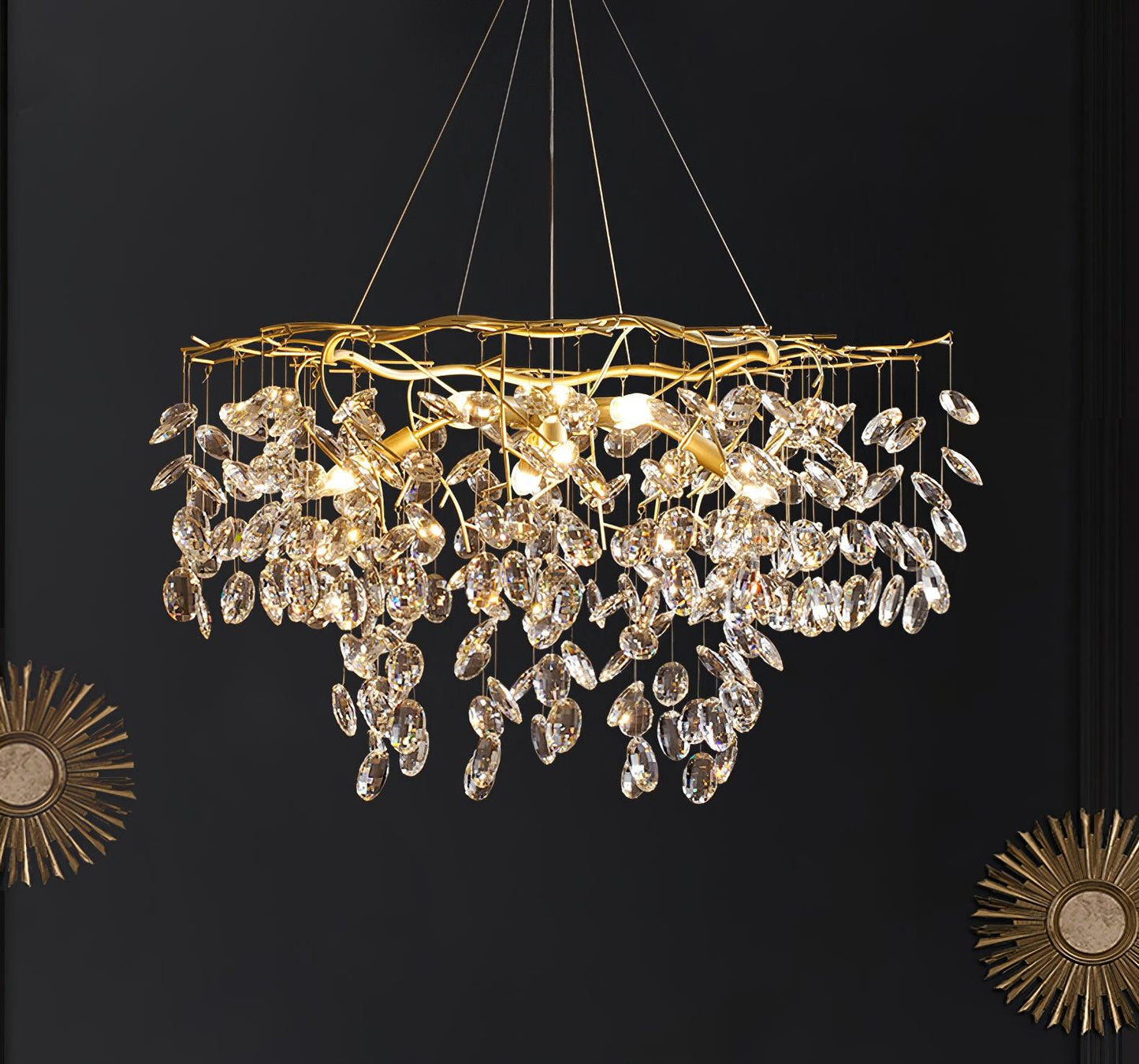 Sofia Crystal Chandeliers - Elegant Lighting with Adjustable Brightnes