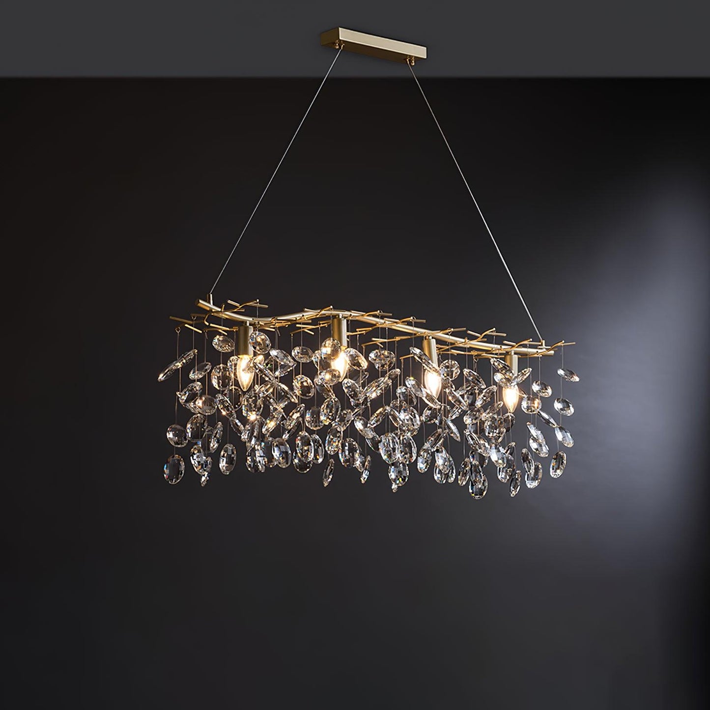 Sofia Crystal Chandeliers - Elegant Lighting with Adjustable Brightnes