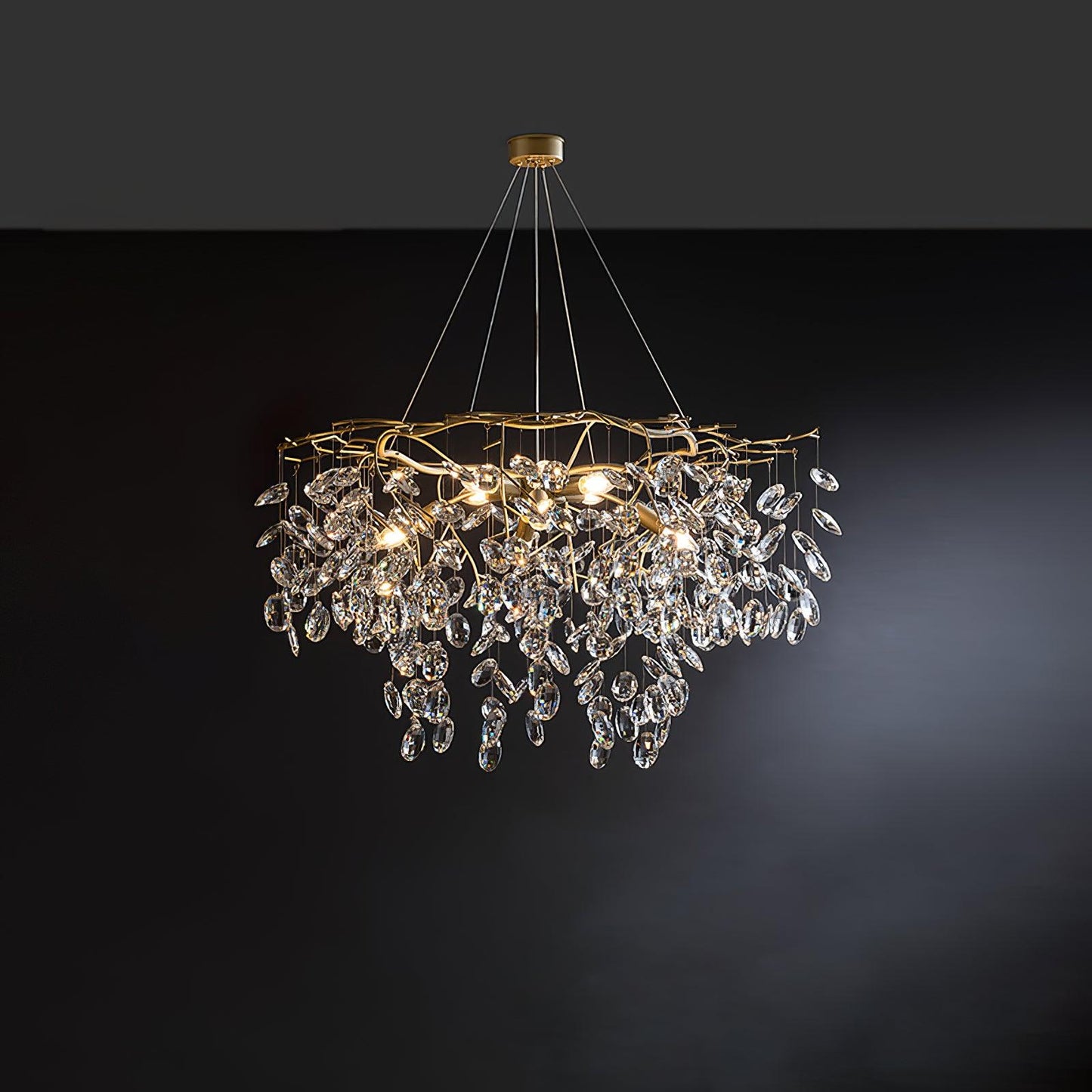 Sofia Crystal Chandeliers - Elegant Lighting with Adjustable Brightnes