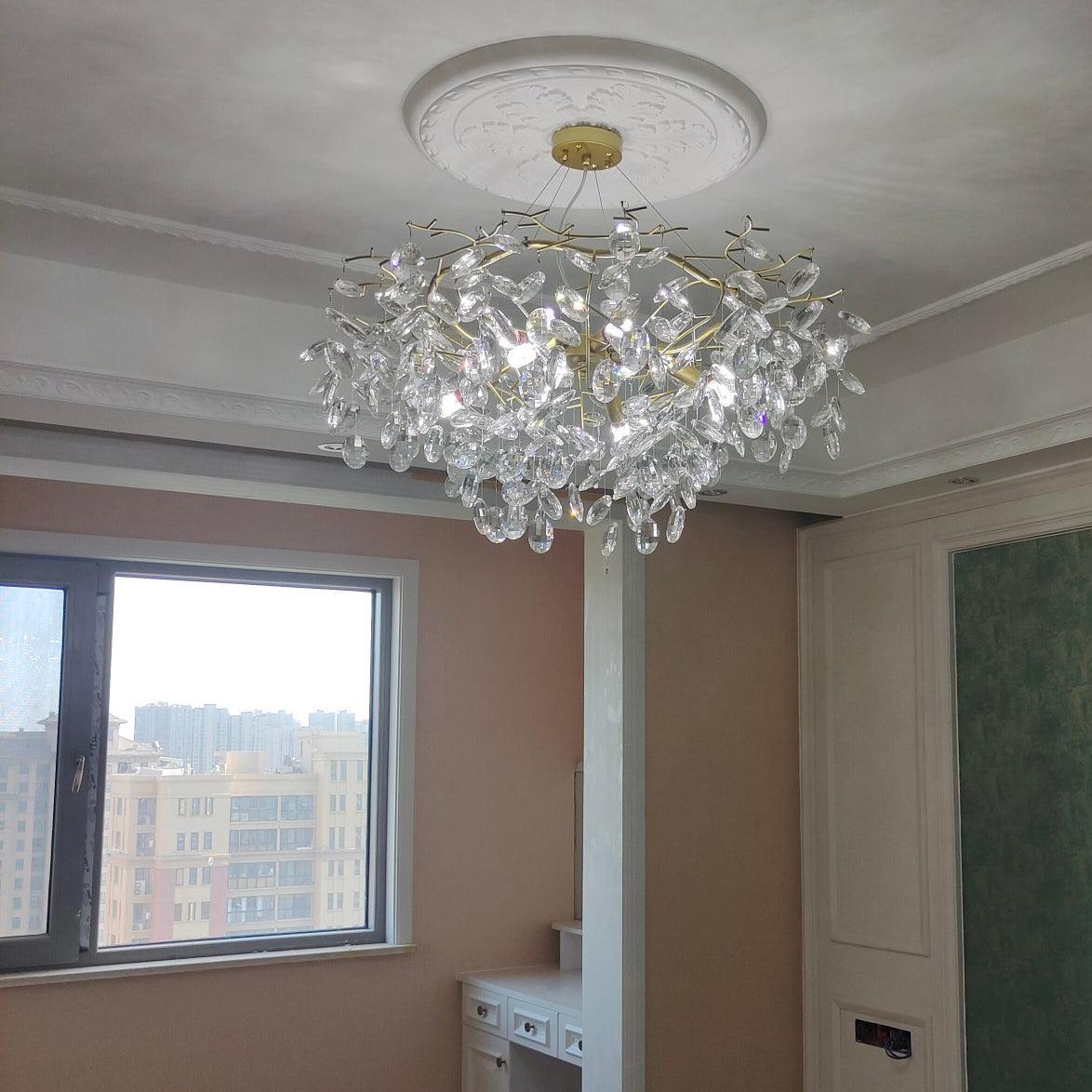Sofia Crystal Chandeliers - Elegant Lighting with Adjustable Brightnes