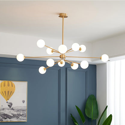 Solaire Arm Chandelier - Elegant Design with Adjustable Arms & LED Com