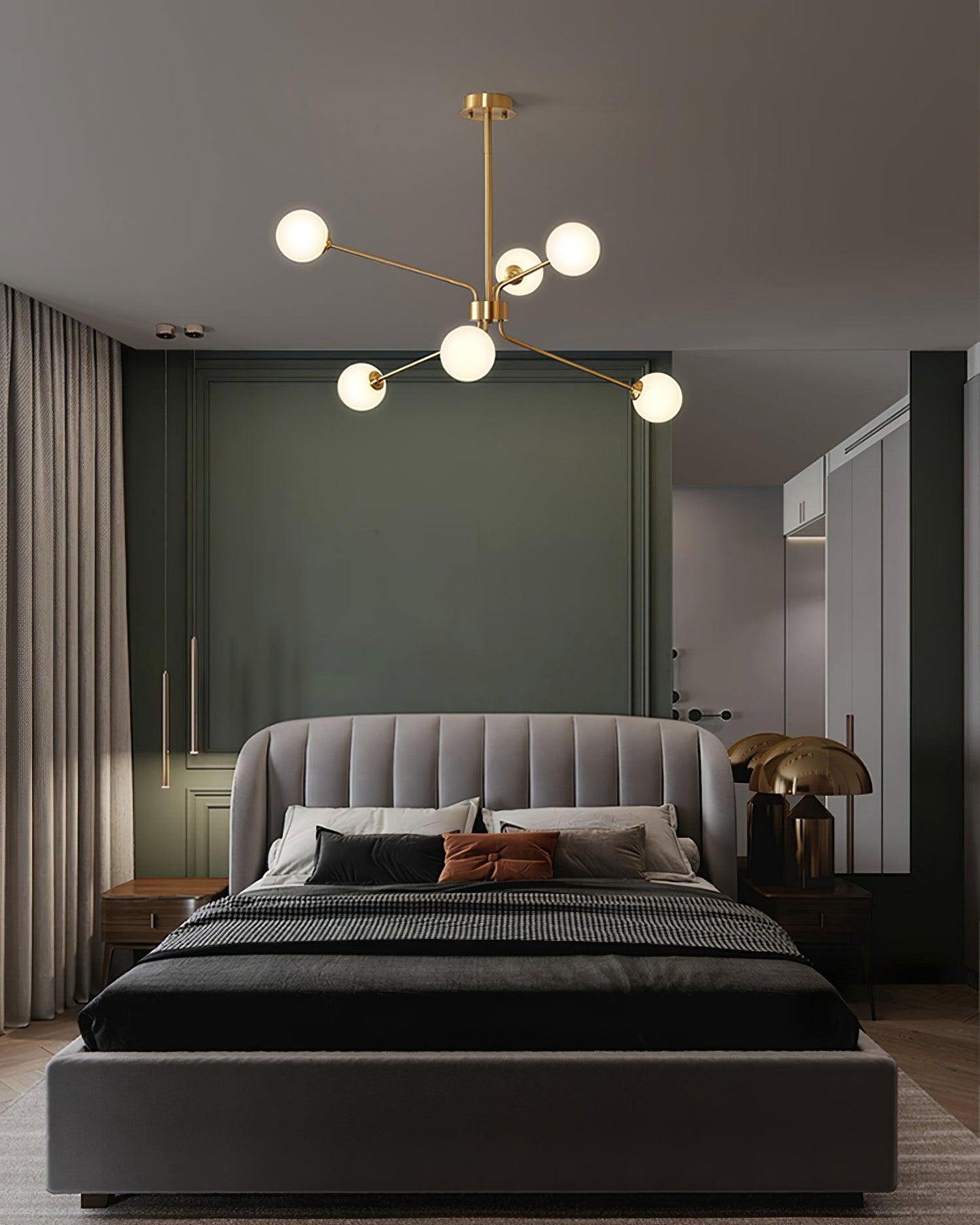 Solaire Arm Chandelier - Elegant Design with Adjustable Arms & LED Com