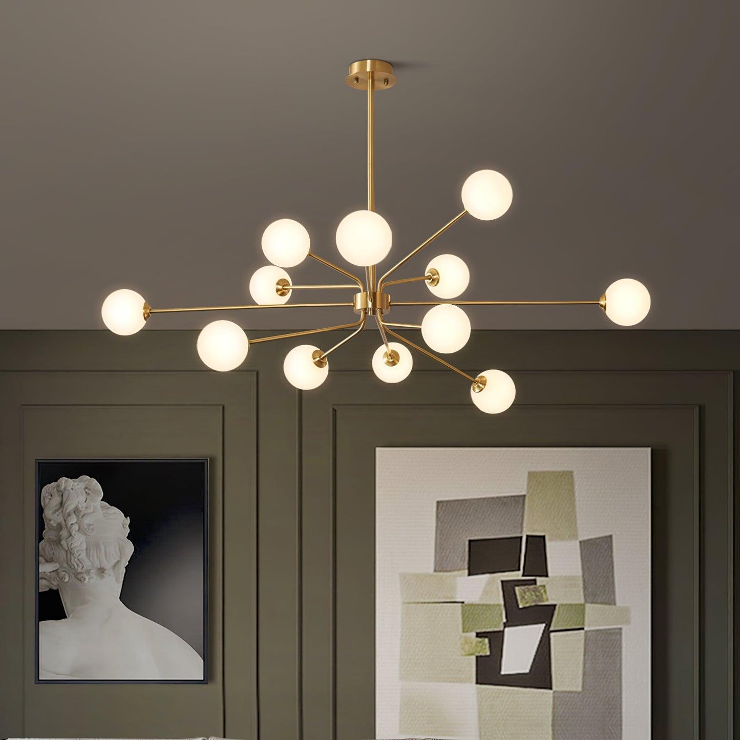 Solaire Arm Chandelier - Elegant Design with Adjustable Arms & LED Com