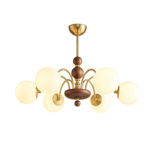 Solara Globe Chandelier - Modern Design with Adjustable Height & LED B