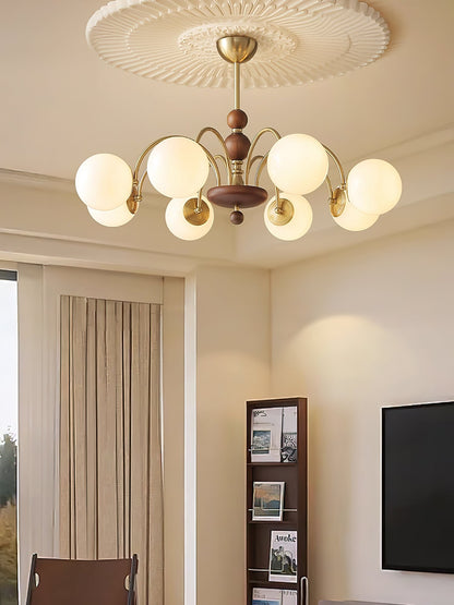 Solara Globe Chandelier - Modern Design with Adjustable Height & LED B