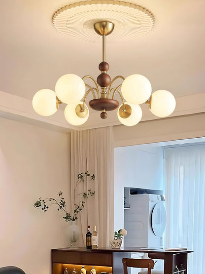 Solara Globe Chandelier - Modern Design with Adjustable Height & LED B