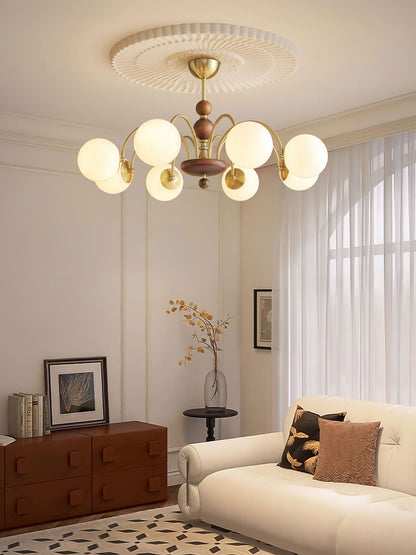 Solara Globe Chandelier - Modern Design with Adjustable Height & LED B