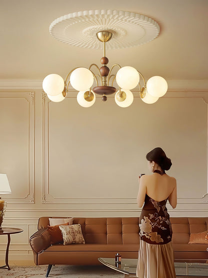 Solara Globe Chandelier - Modern Design with Adjustable Height & LED B