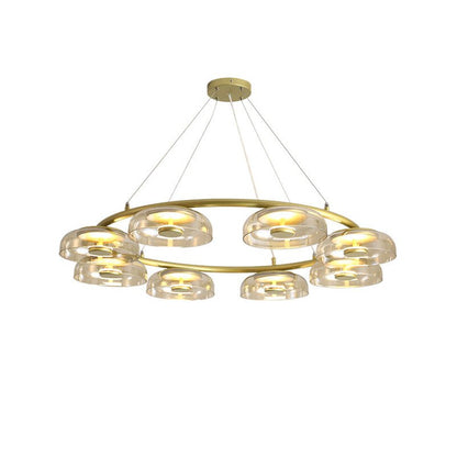Solara Modern Chandelier - Adjustable Height, Energy-Efficient LED Lig