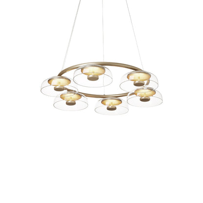 Solara Modern Chandelier - Adjustable Height, Energy-Efficient LED Lig
