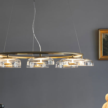 Solara Modern Chandelier - Adjustable Height, Energy-Efficient LED Lig