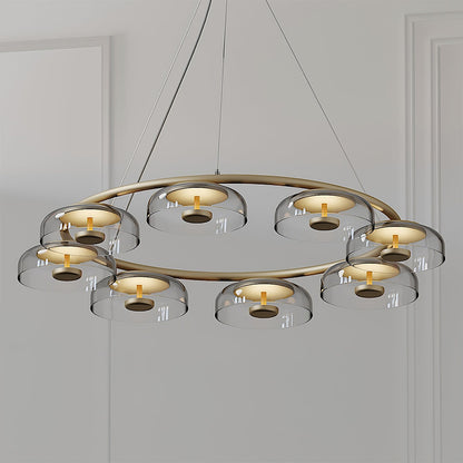Solara Modern Chandelier - Adjustable Height, Energy-Efficient LED Lig