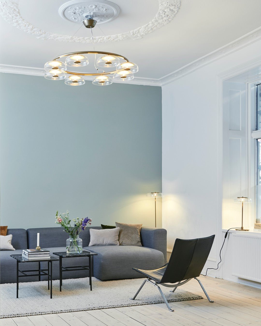 Solara Modern Chandelier - Adjustable Height, Energy-Efficient LED Lig