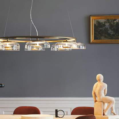 Solara Modern Chandelier - Adjustable Height, Energy-Efficient LED Lig