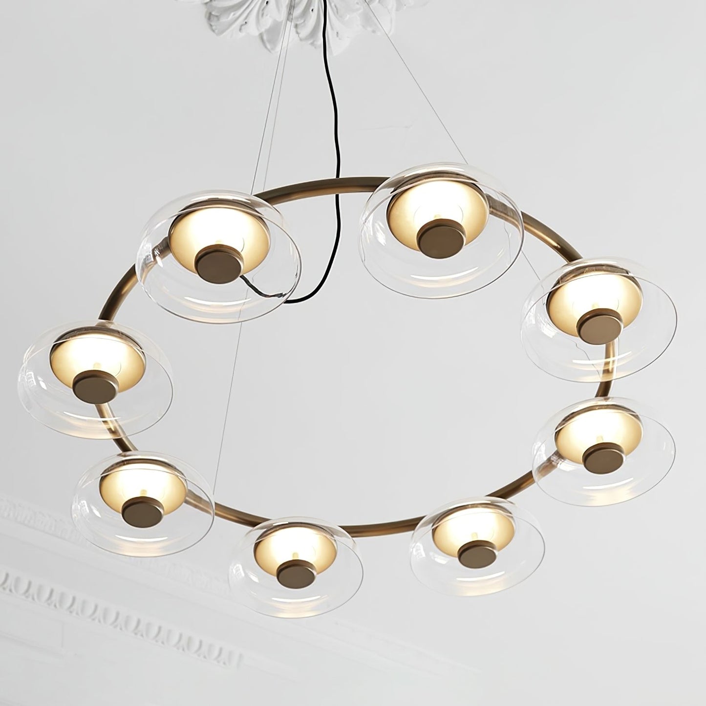 Solara Modern Chandelier - Adjustable Height, Energy-Efficient LED Lig