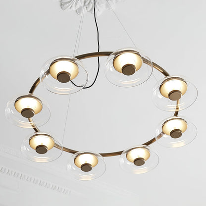 Solara Modern Chandelier - Adjustable Height, Energy-Efficient LED Lig