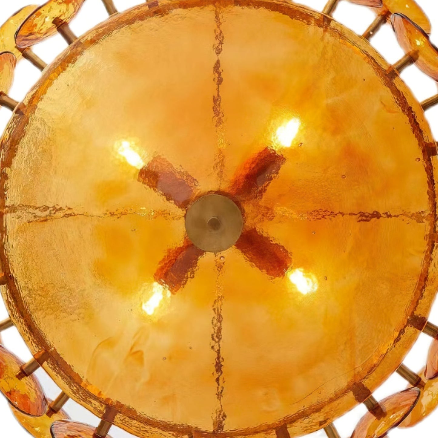 Solaris Disc Glass Chandelier - Modern Design, Adjustable Height, LED