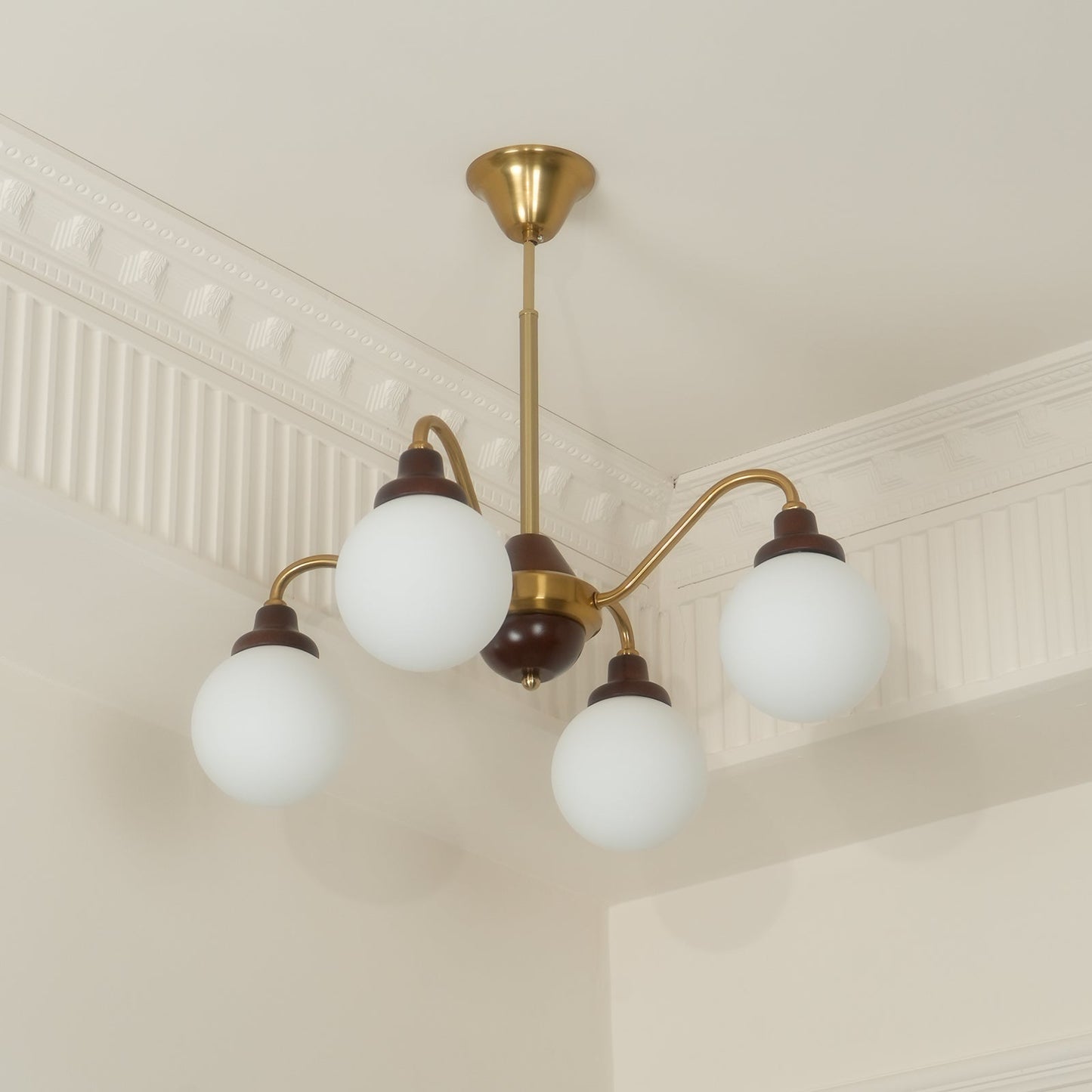 Solid Wood Magic Bean Chandelier - Adjustable Height, Eco-Friendly Des