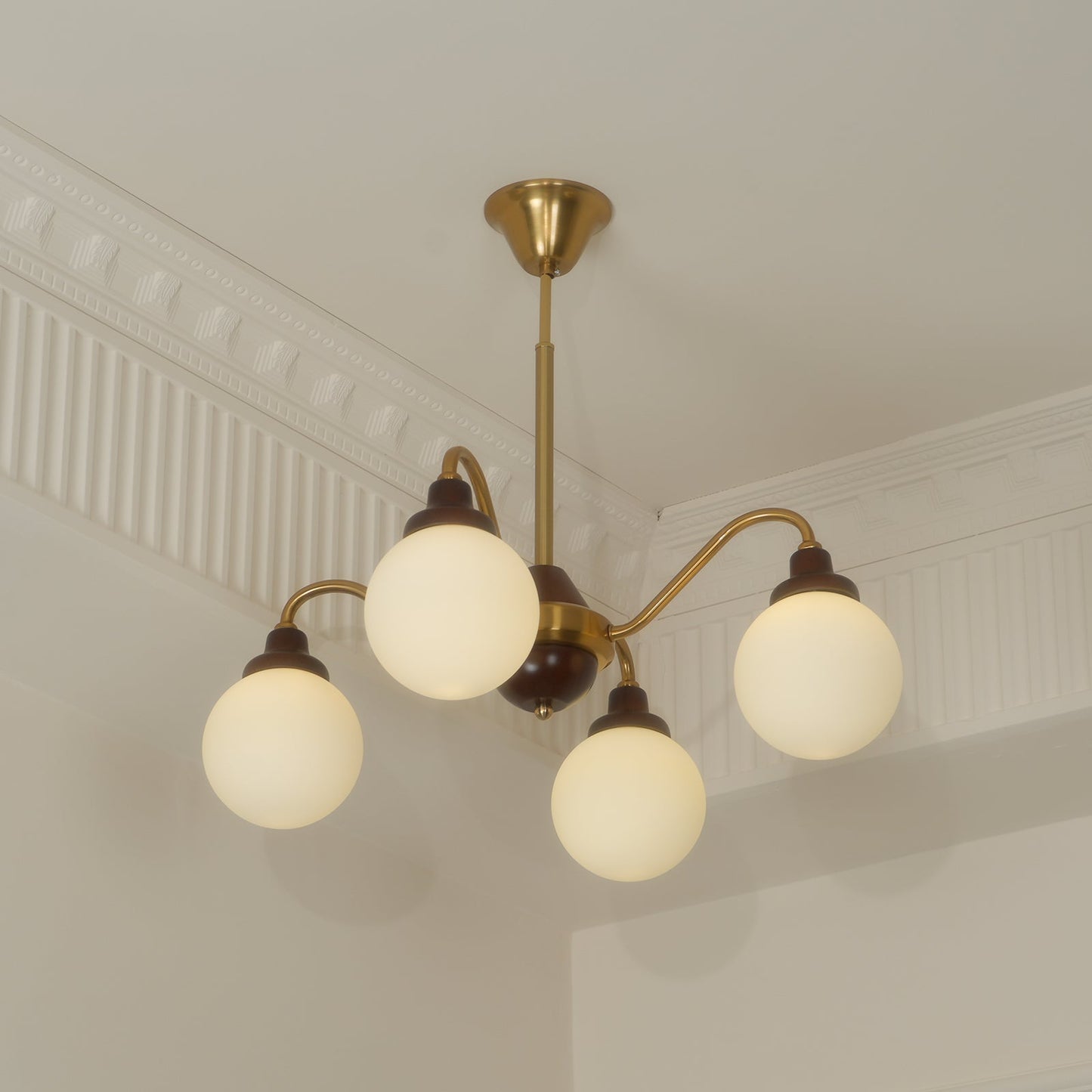 Solid Wood Magic Bean Chandelier - Adjustable Height, Eco-Friendly Des