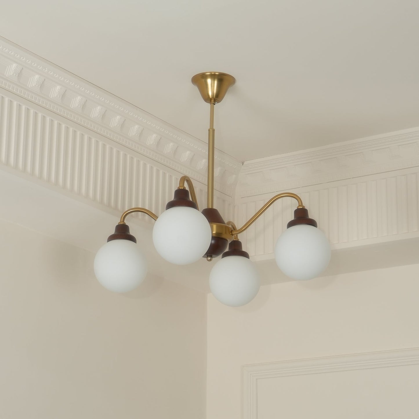 Solid Wood Magic Bean Chandelier - Adjustable Height, Eco-Friendly Des