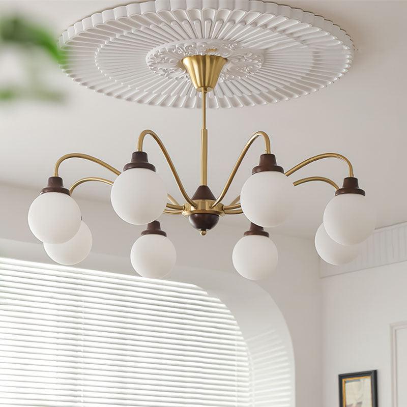 Solid Wood Magic Bean Chandelier - Adjustable Height, Eco-Friendly Des