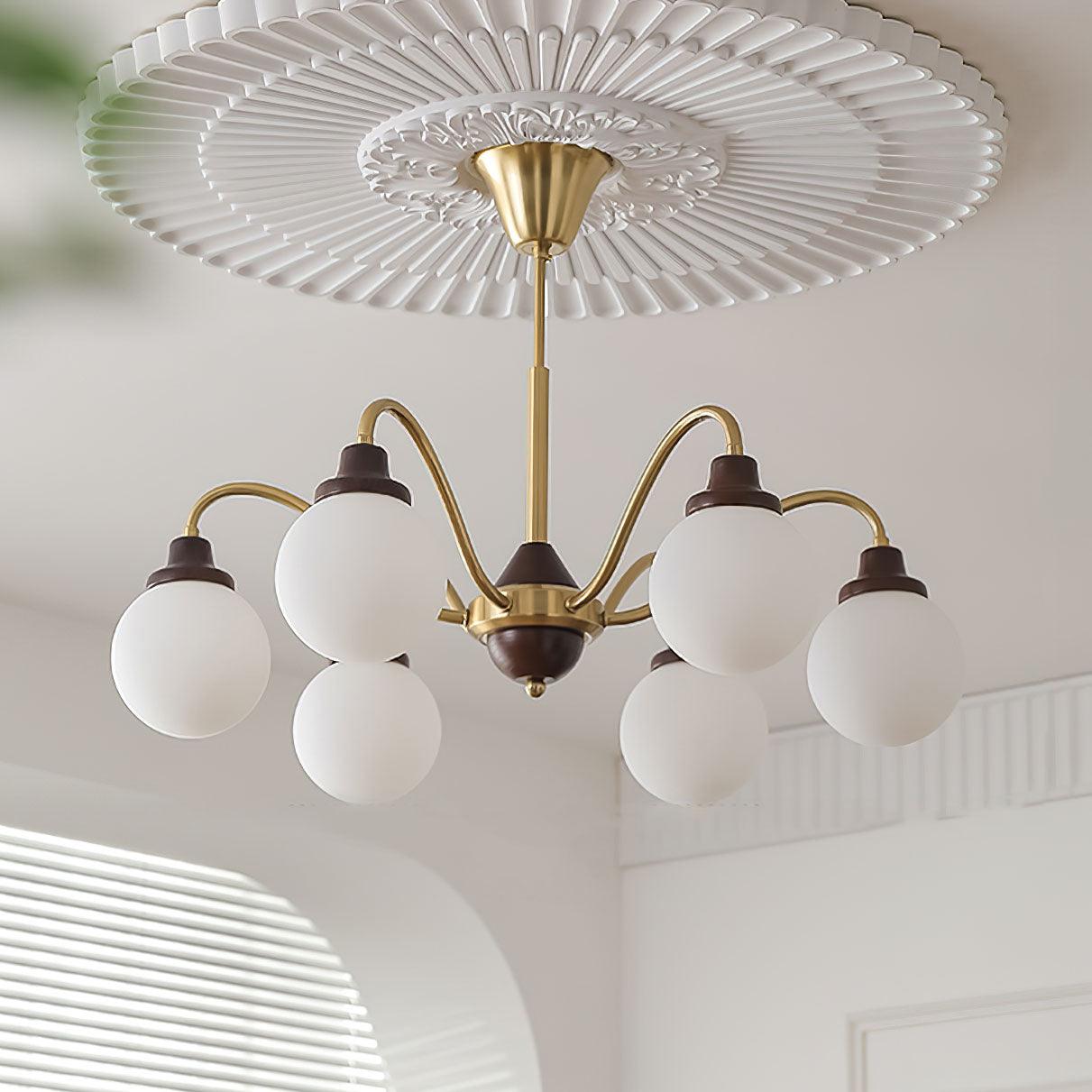 Solid Wood Magic Bean Chandelier - Adjustable Height, Eco-Friendly Des