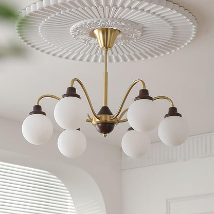 Solid Wood Magic Bean Chandelier - Adjustable Height, Eco-Friendly Des