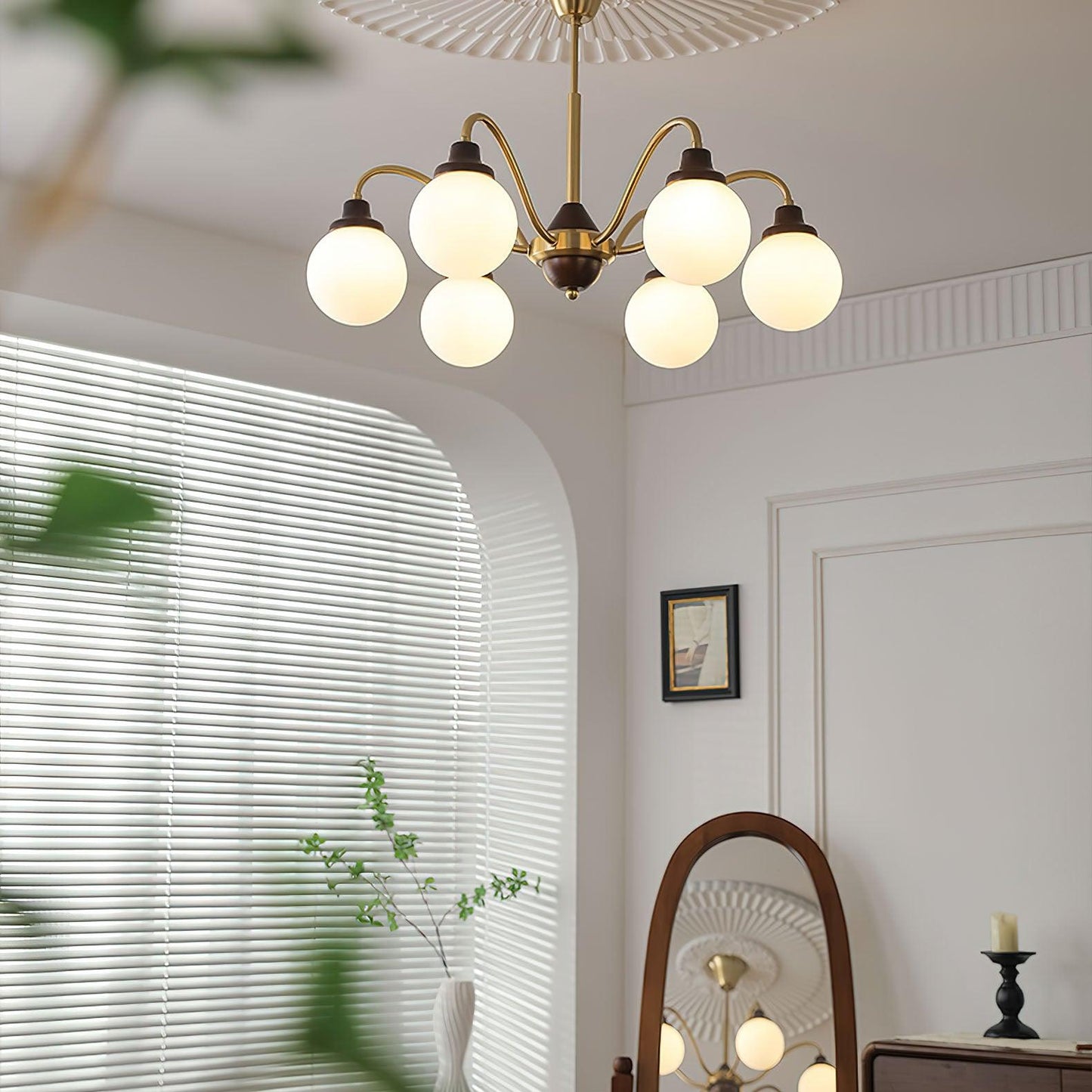 Solid Wood Magic Bean Chandelier - Adjustable Height, Eco-Friendly Des
