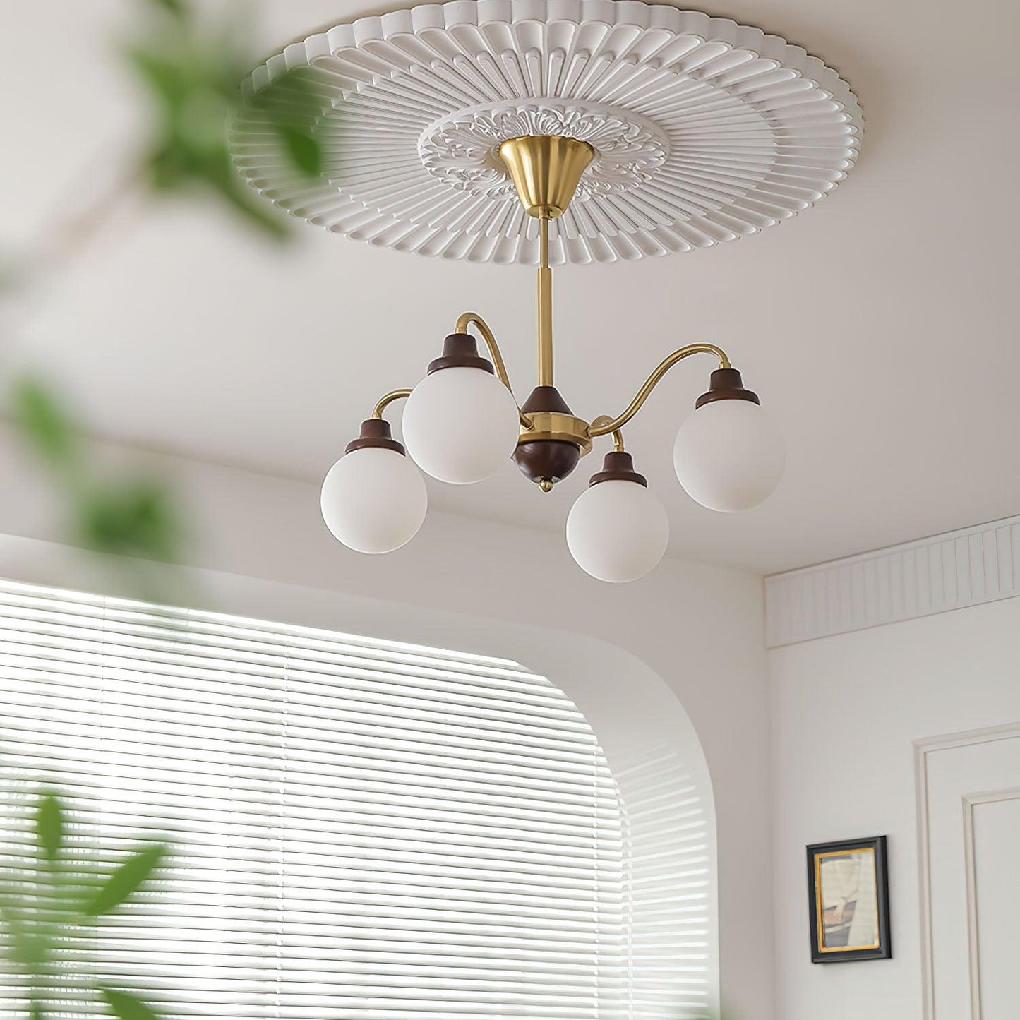 Solid Wood Magic Bean Chandelier - Adjustable Height, Eco-Friendly Des