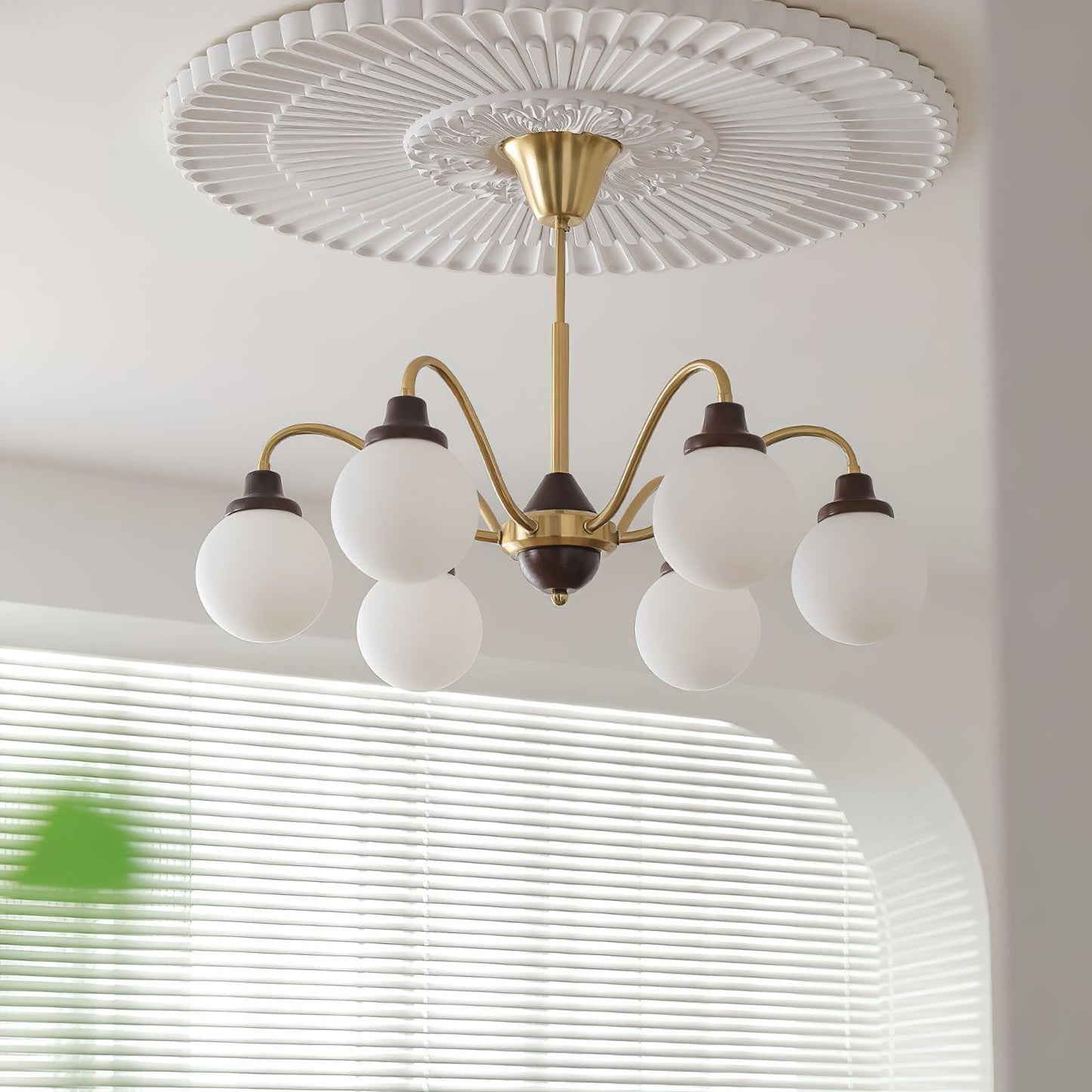 Solid Wood Magic Bean Chandelier - Adjustable Height, Eco-Friendly Des