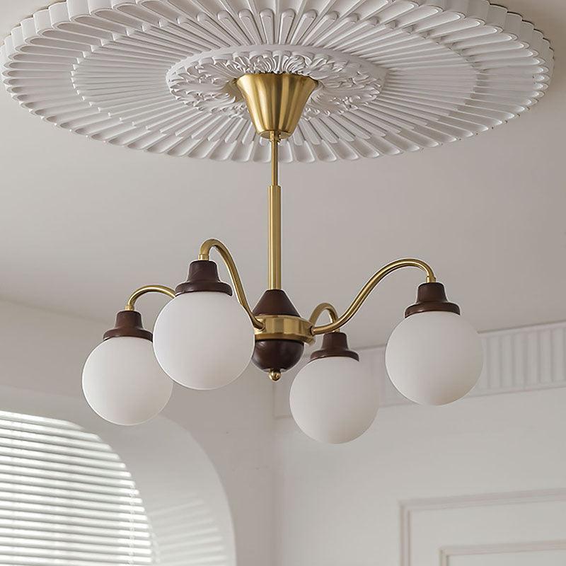 Solid Wood Magic Bean Chandelier - Adjustable Height, Eco-Friendly Des