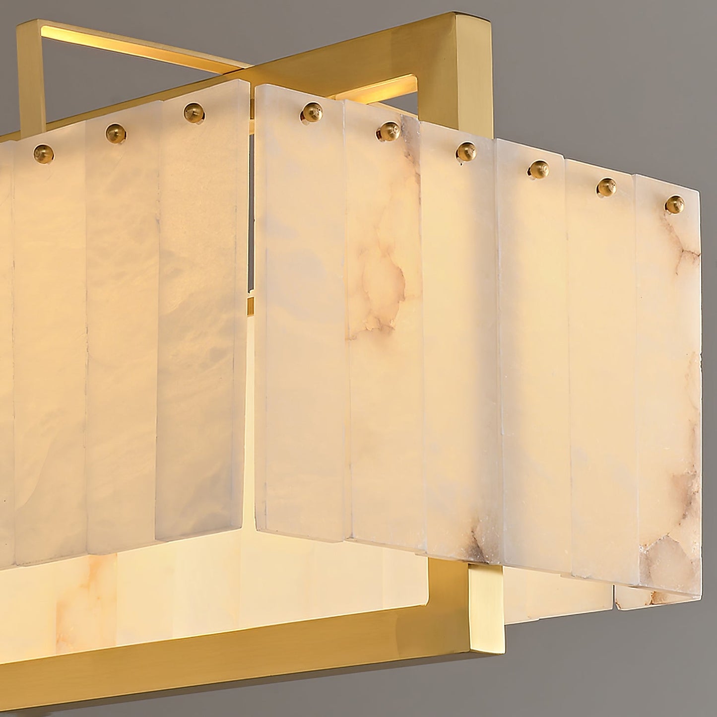 Solstice Alabaster Chandelier - Elegant Design, Adjustable Height