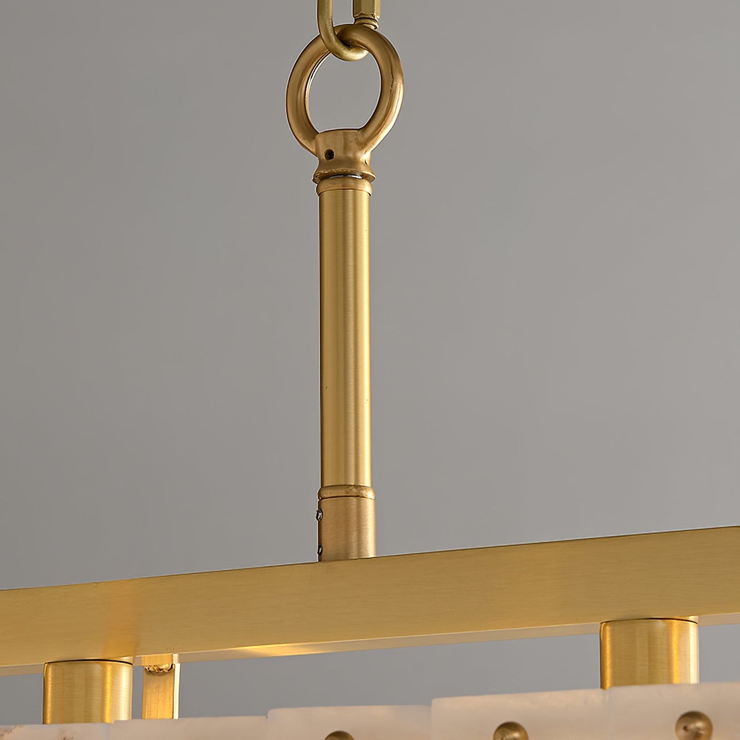 Solstice Alabaster Chandelier - Elegant Design, Adjustable Height