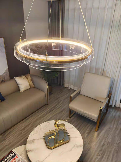Solstice Modern LED Chandelier with Dimmable Brightness & Sleek Design