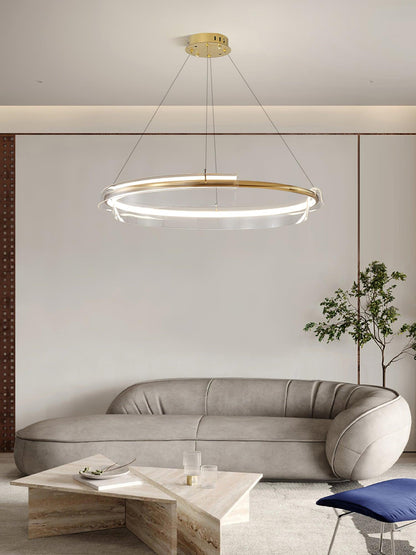 Solstice Modern LED Chandelier with Dimmable Brightness & Sleek Design