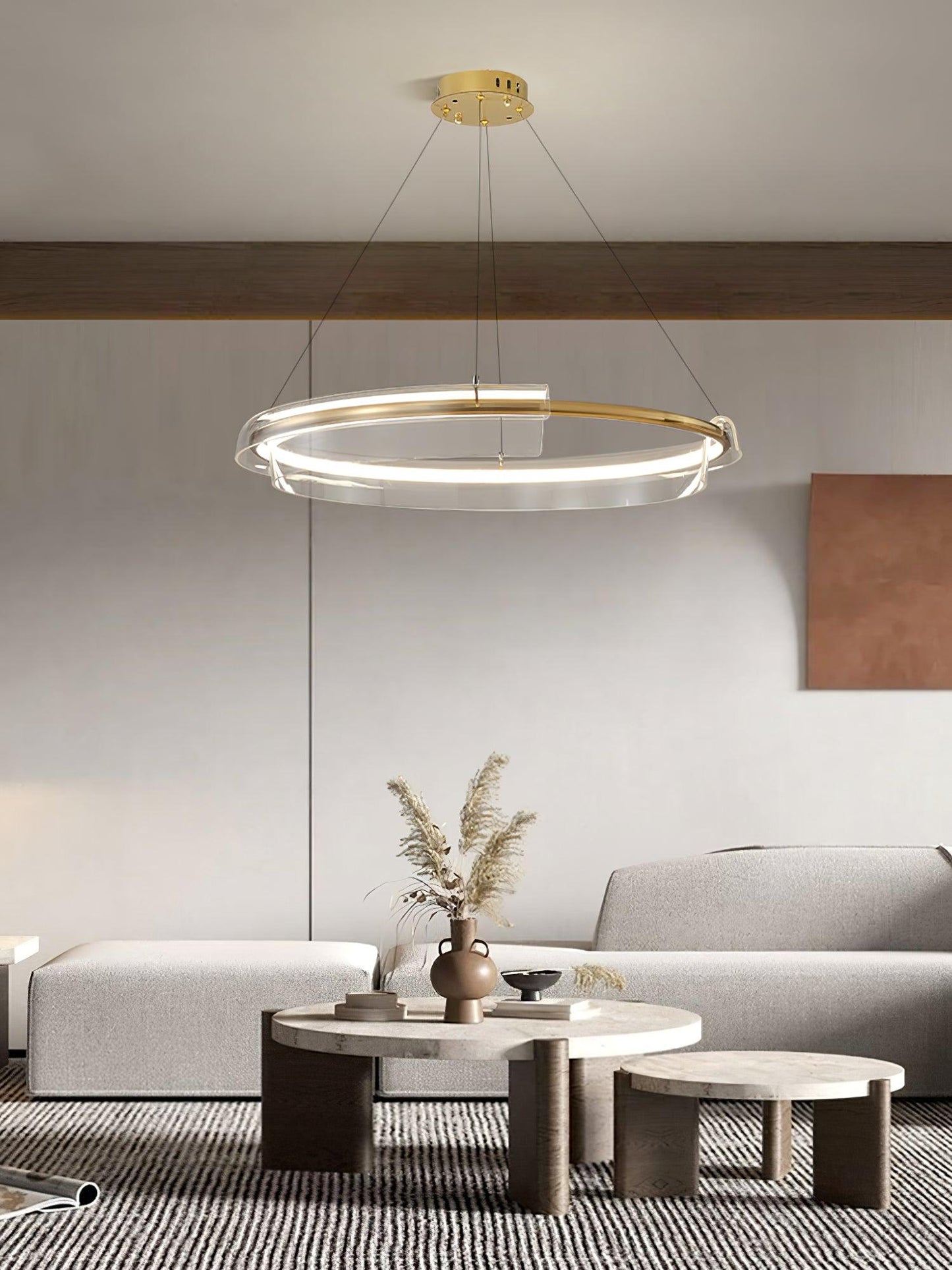 Solstice Modern LED Chandelier with Dimmable Brightness & Sleek Design