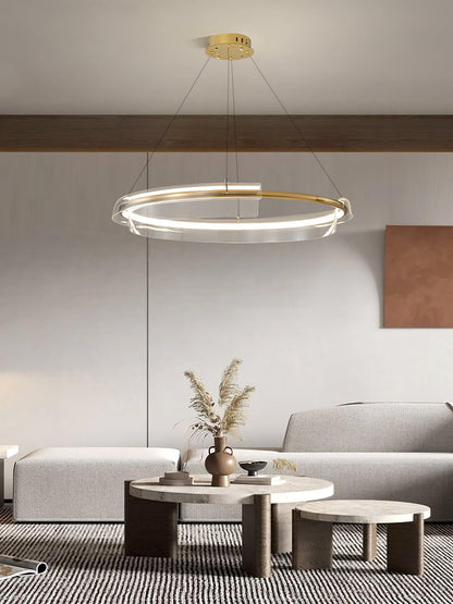 Solstice Modern LED Chandelier with Dimmable Brightness & Sleek Design