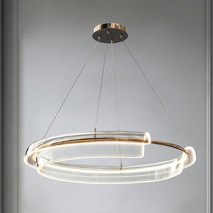 Solstice Modern LED Chandelier with Dimmable Brightness & Sleek Design